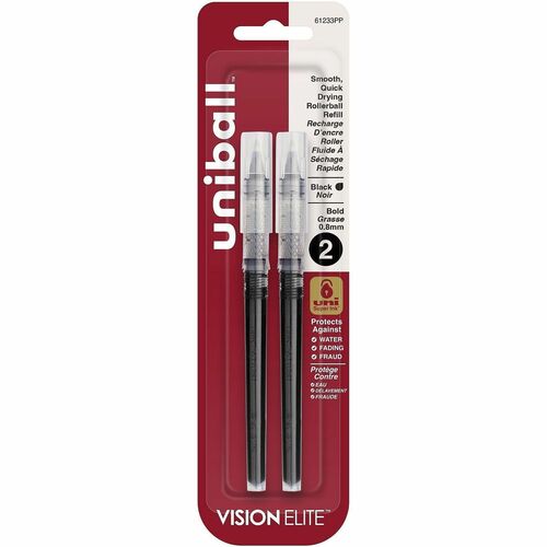 Refill, Vision Elite, Black 2/PK