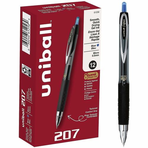 Pen, Gel, 207, Retract, 0.5 Millimeter, Blue 12/DZ