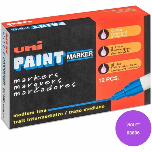 Marker, Uni-Paint, Oil, Medium, Violet 12/DZ