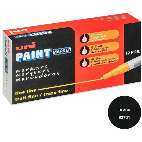 Marker, Unipaint, Oil, Fine, Black
