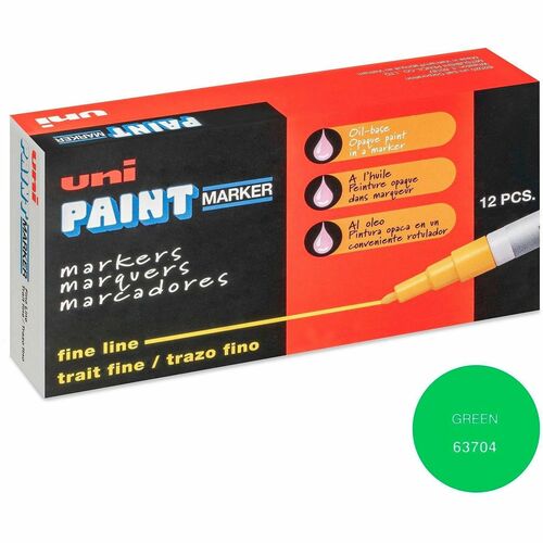 Marker, Unipaint, Oil, Fine, Green 12/DZ