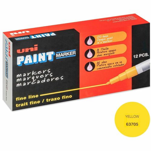 Marker, Unipaint, Oil, Fine, Yellow 12/DZ
