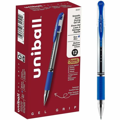 Pen, Gel, Signo, Grip, 0.7 Millimeter, Blue 12/DZ