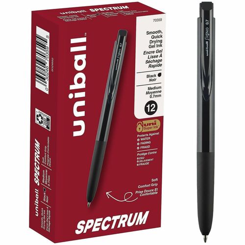 Pen, Gel, Spectrum, 0.7 Millimeter, Black 12/DZ