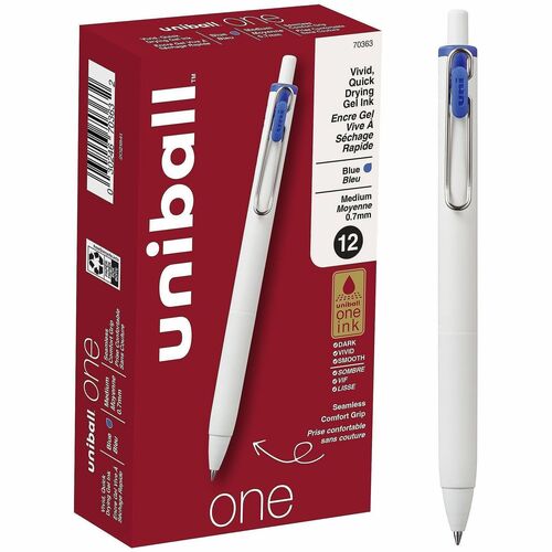 Pen, Gel, UB One, 0.7 Millimeter, Blue 12/DZ
