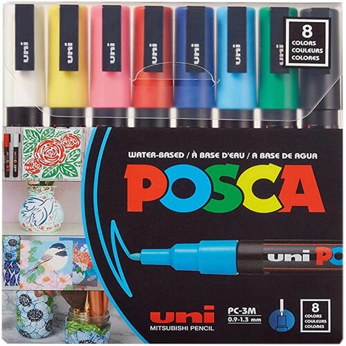 Marker, Fine Point, Ast 8/PK