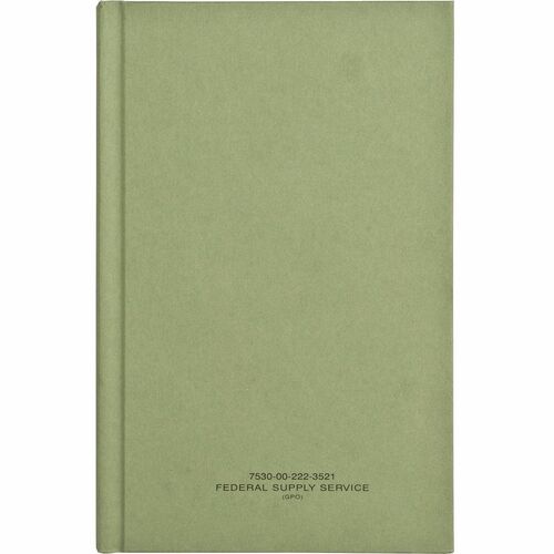 Book, Log, Hardbound, 5x8, Green