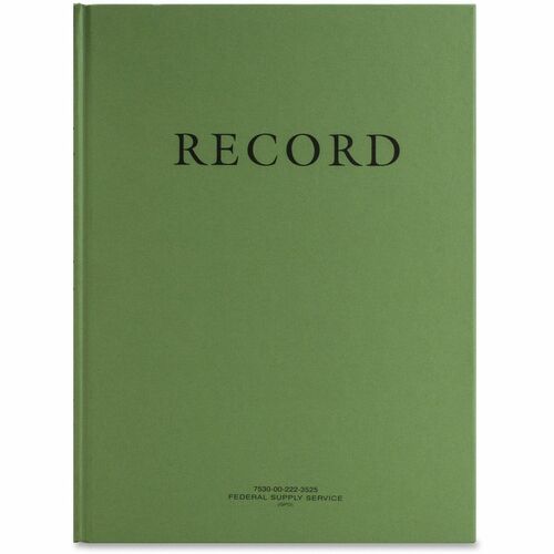Book, Log, Hardbound, 8 Inch x 10.5 Inch, Green
