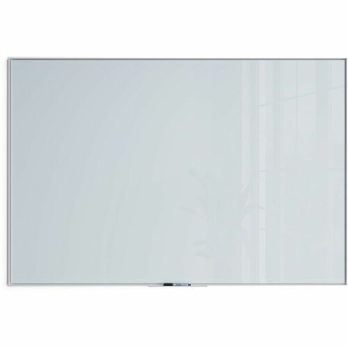 Dry-Erase Board, Glass, Aluminum Frame, 72" x 48", White