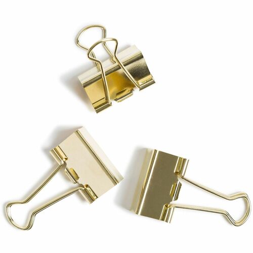 Clips, Binder, Medium, Gold 72/PK