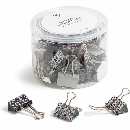 Clips, Binder, Medium, Fashion, Silver 36/PK