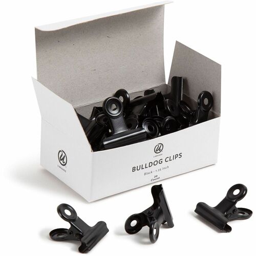 Clips, Building, 1.25", Black 20/PK