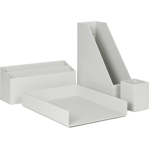 Desktop Set, Solid, 9-3/4" W x 12" L x 4-1/5" H, Gray