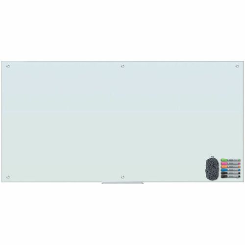 Board, Dry Erase, Magnetic, Glass, 72x36, Fire Resistant Low Smoke