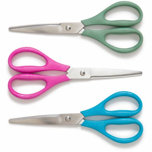 Scissors, U-Eco, Plastic/Wheat Straw, Ast 3/PK