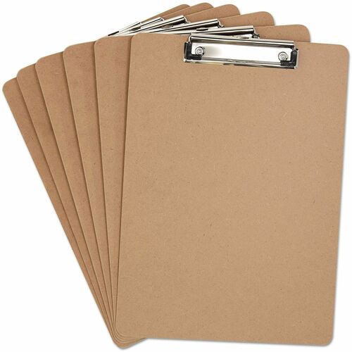 Clipboard, Letter, Brown 6/PK