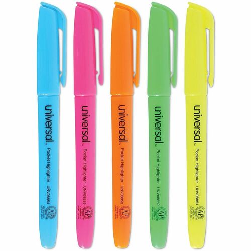 Highlighter, Packet, 5 Star, Fluorescent