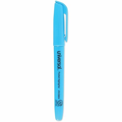 Highlighter, Pocket, Fluorescent Blue 12/DZ