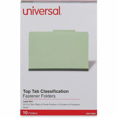 Folder, PSBD, 6 Sec, Legal, Green 10/BX