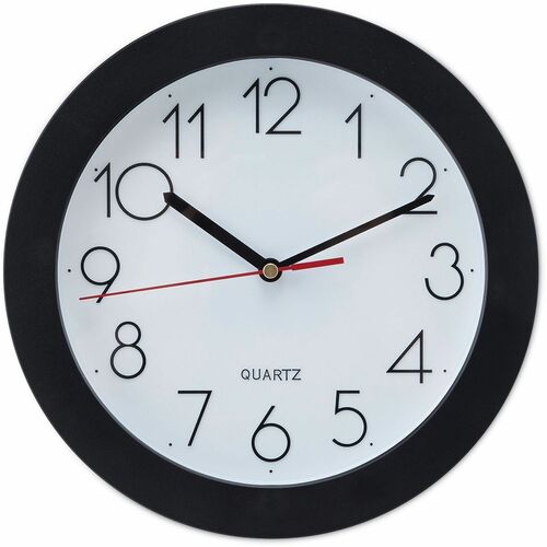 Clock, Wall, 9.75", Black
