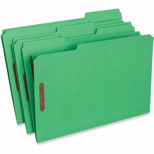 Folder, 2 Fastener, Legal, Green 50/BX