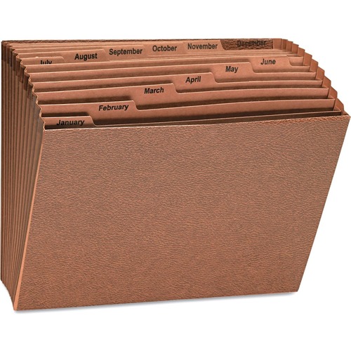 File, Expanding, 12 x 10, Jan-Dec, Red