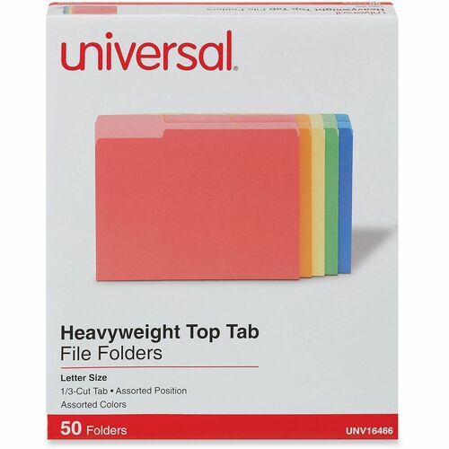 Folder, File, Letter, 1/3, Assorted 50/BX