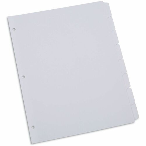 Index, Erase 1-8 Tab, White 8/ST