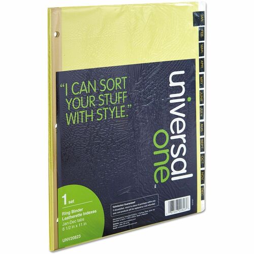 Index, Binder, Letter, Months 12/ST