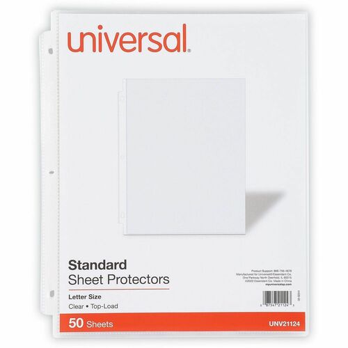 Protector, Sheet, Standard Weight, Clear 50/PK