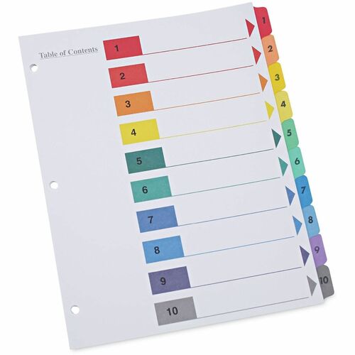 Index, Ltr, 10 TB, We 6/PK