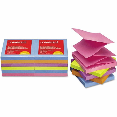 Note, 3x3 Fanfold Ast 12/PK