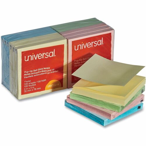 Note, 3x3 Fanfold Ast 12/PK