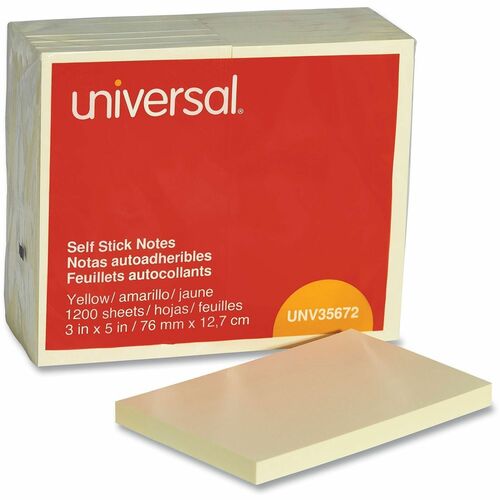 Note, Stick-It, 3x5, Yellow, 12 Pad 12/PK