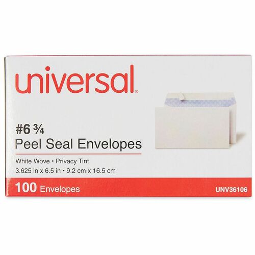 Envelope, #6, 3/4 Business, White 100/BX