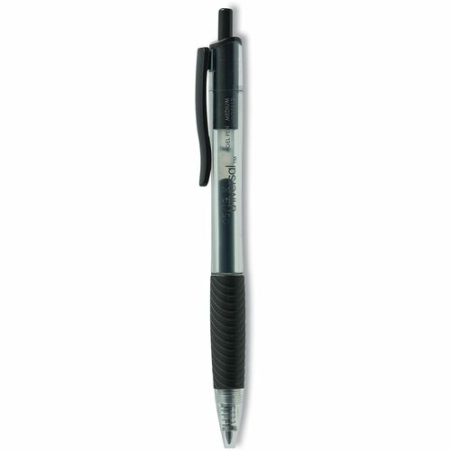 Pen, Gel, Clear Barrel, 0.7 Millimeter, Black 12/DZ
