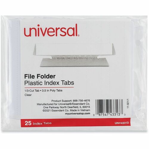 Tab, Hang Folder, 1/3 Cut, 25, Cr 25/PK