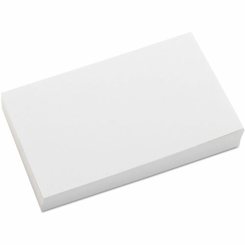Card, Index, Plain, 3x5, White 100/PK