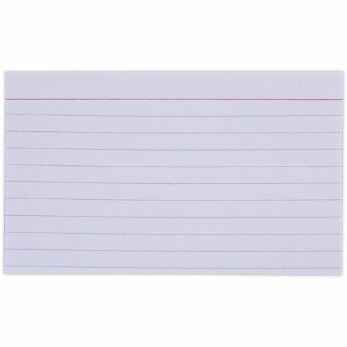 Card, Index, Ruled, 3x5, White 100/PK