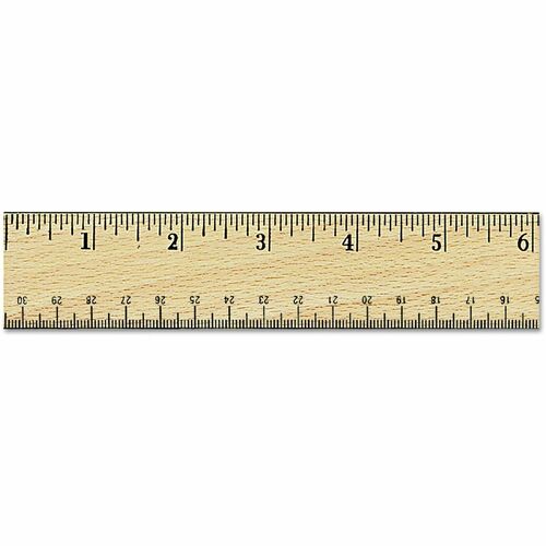 Ruler, Wood, 12" Double Edge