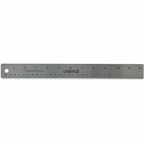 Ruler, 12 Inch, Stainless Steel, Crack Backing