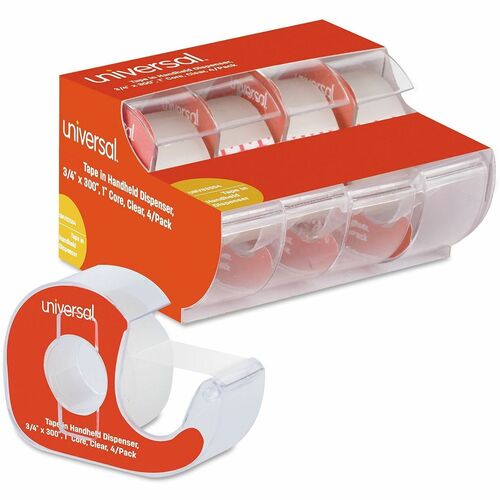 Tape, With Dispenser, Clear 4/PK