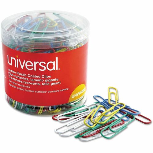 Clip, Jumbo Vinyl, Ast 250/PK
