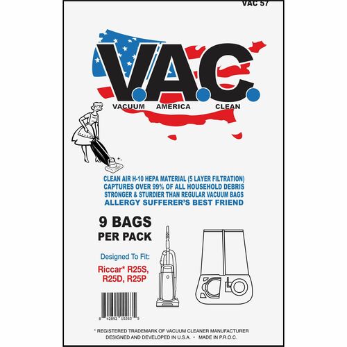 Bag, Vacuum, Riccar 25S, 25D 5/BD