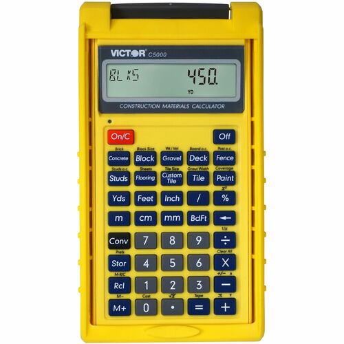 Calculator, Material Estimator, 8-Digit, Yellow