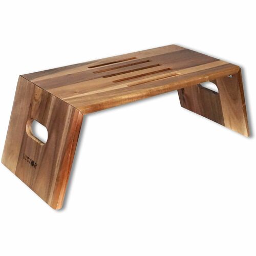 Laptop Desk, Foldable, Acacia Wood, 25-4/5" x 11-1/2" x 8-4/5", BN