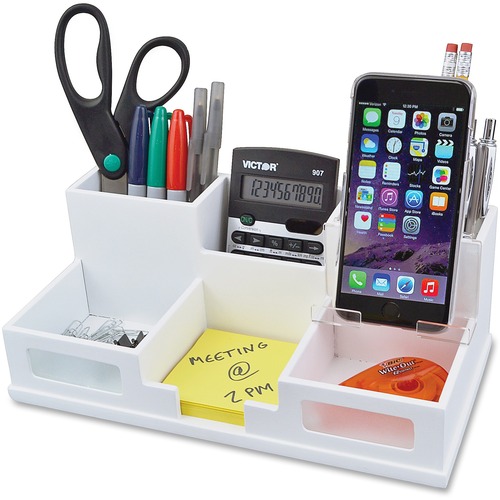 Organizer, Desk, Pure White