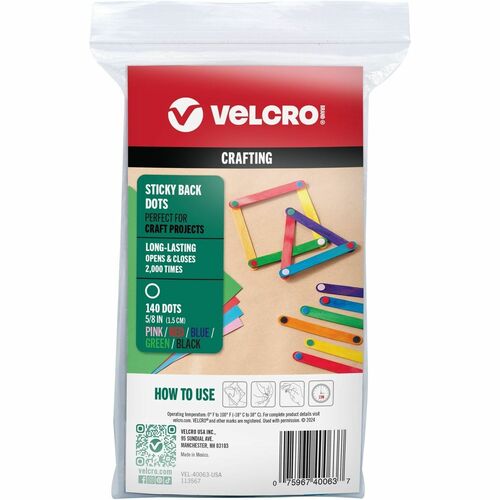 Coin, Stick Back, 5/8" Cir, Multi 140/PK