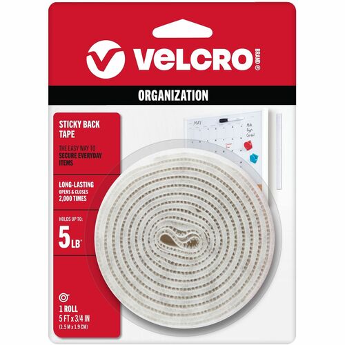 Tape, Sticky Back, 3/4 x 5, White