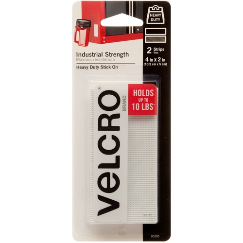 Velcro Industrial Strength Strips White 2/PK